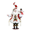 Decoratiune Mos Craciun cu om de zapada, alb/rosu, 65 cm, Editie Limitata - SIMONA'S CHRISTMAS