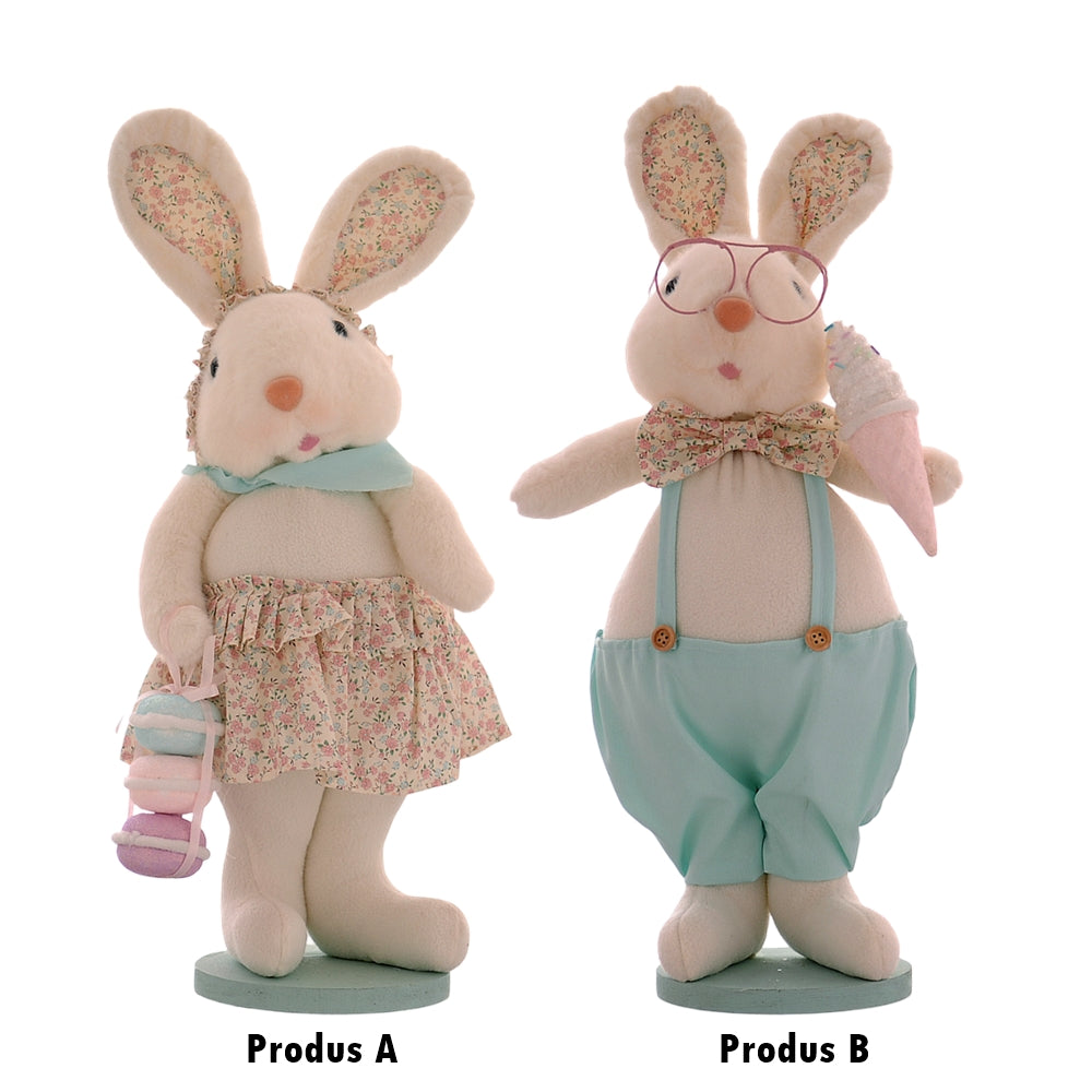 Decoratiune Mr & Mrs Rabbit cu macarons/inghetata, 57 cm - SIMONA'S COLLECTION