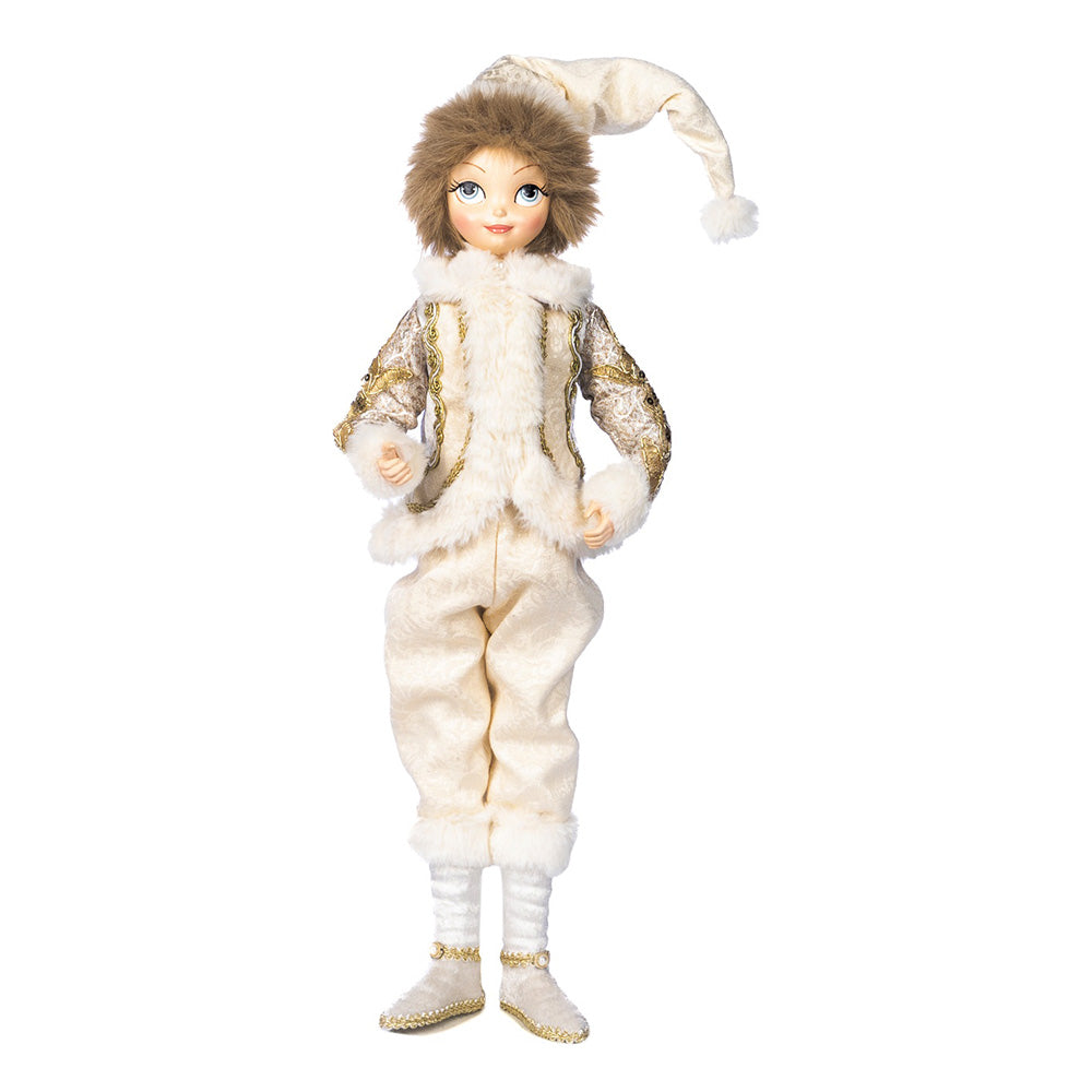 Decoratiune Royal Boy, crem/auriu, 67 cm - SIMONA'S CHRISTMAS
