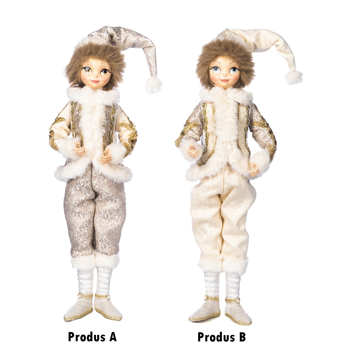 Decoratiune Royal Boy, crem/auriu, 67 cm - SIMONA'S CHRISTMAS