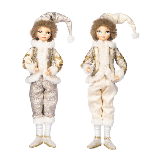 Decoratiune Royal Boy, crem/auriu, 67 cm - SIMONA'S CHRISTMAS