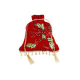 Decoratiune Saculet Holly, rosu/verde, 20 cm - SIMONA'S CHRISTMAS