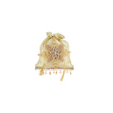 Decoratiune Saculet Stea, crem/auriu, 20 cm - SIMONA'S CHRISTMAS