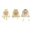 Decoratiune Saculet Stea, crem/auriu, 20 cm - SIMONA'S CHRISTMAS