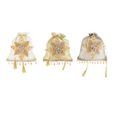 Decoratiune Saculet Stea, crem/auriu, 20 cm - SIMONA'S CHRISTMAS