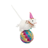 Decoratiune Soarece pe mine Carnival, alb, 28 cm - SIMONA'S CHRISTMAS