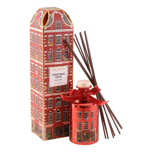 Difuzor esenta parfumata cu betisoare, Christmas Spice, 200 ml, rosu - SIMONA'S CHRISTMAS