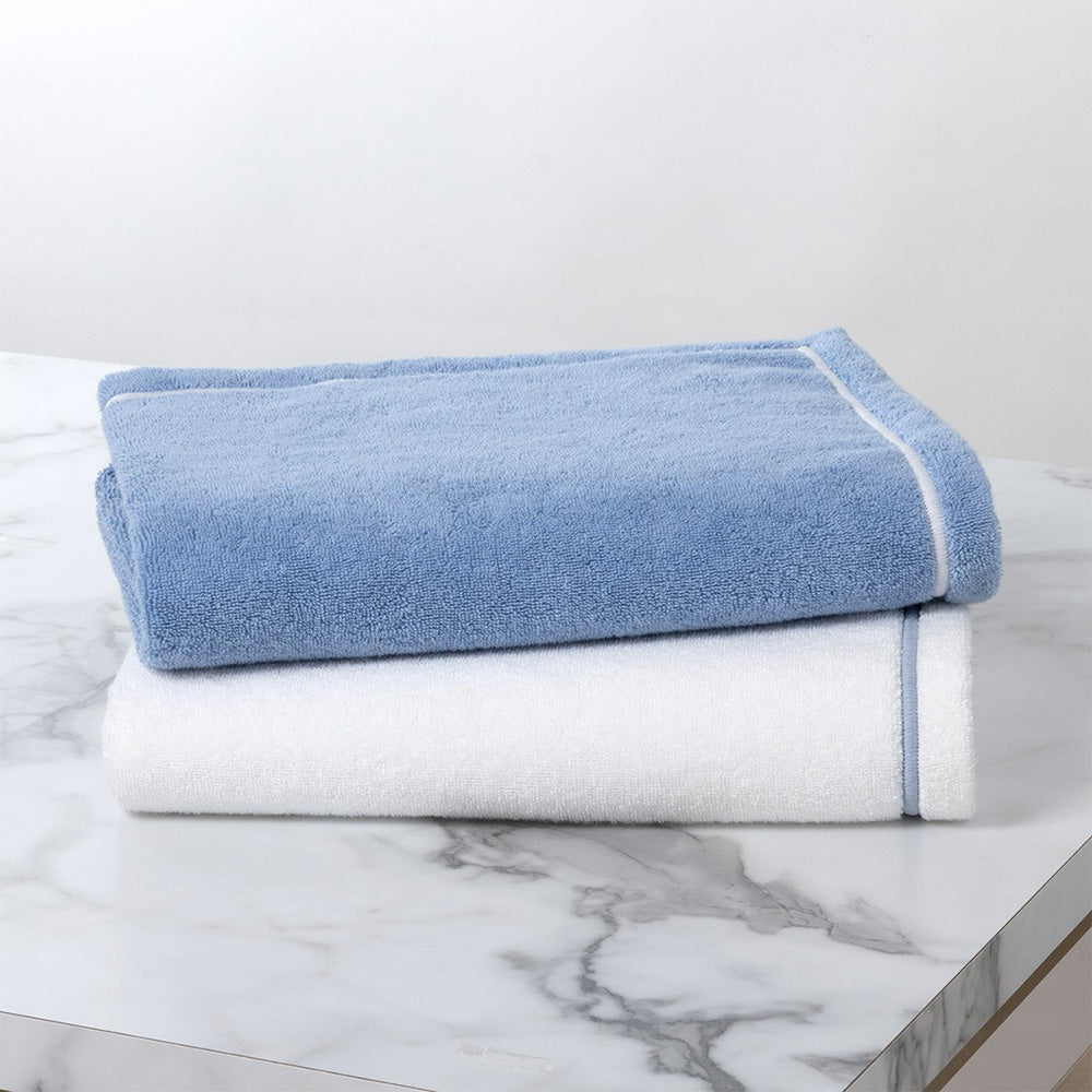 Prosop de baie XL, 100x160 cm, bumbac, Duetto Pastel/Blanc - YVES DELORME