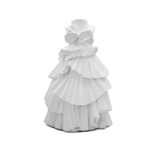 Sticla decorativa Atelier, 21 cm, Bianca - BACI MILANO