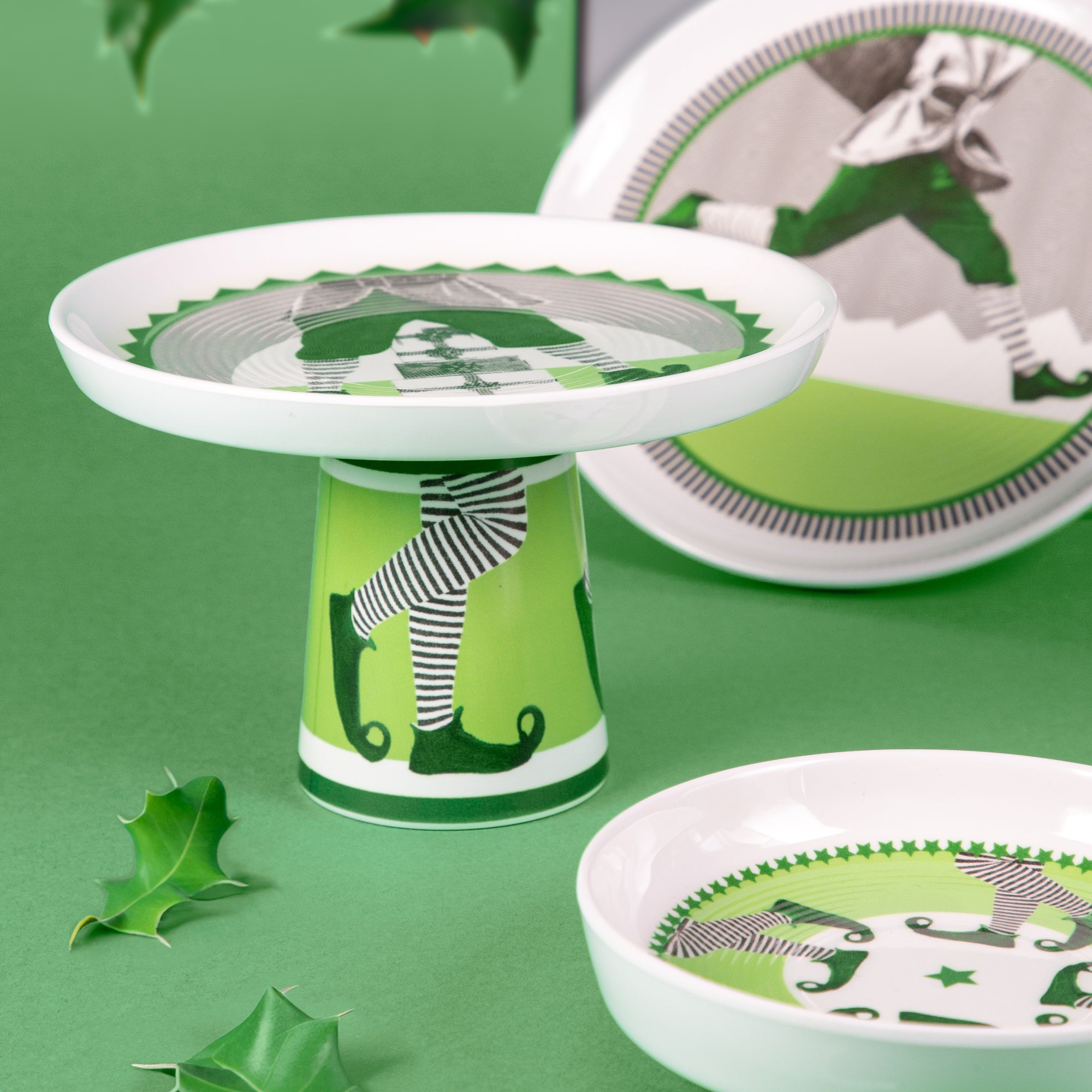 Ceasca pentru espresso si farfurie, portelan, Elf & Co - BACI MILANO