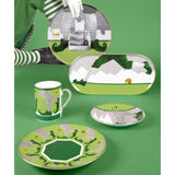 Ceasca pentru espresso si farfurie, portelan, Elf & Co - BACI MILANO