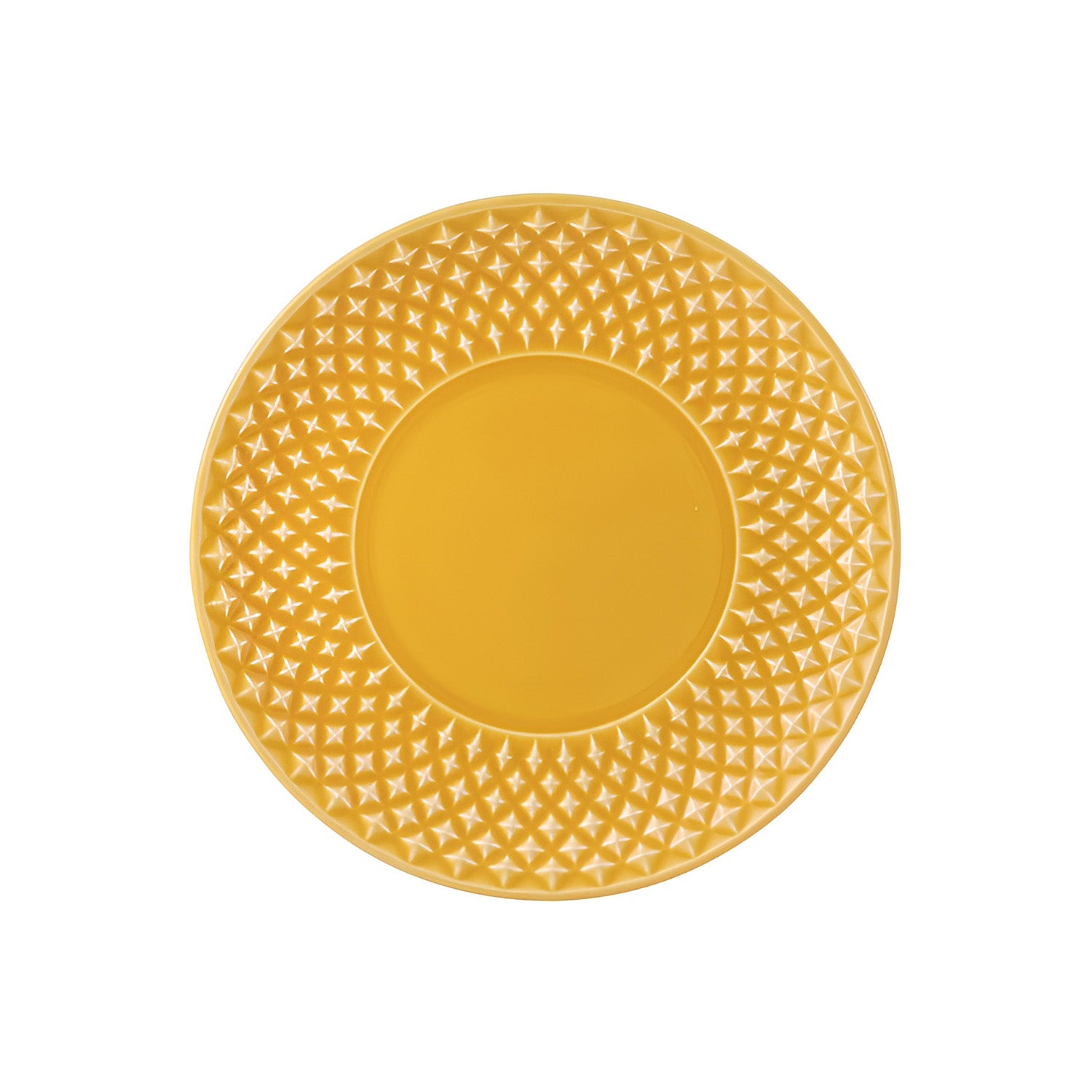Farfurie bread and butter, galben, 17 cm, Bicos - BORDALLO PINHEIRO