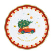 Farfurie bread and butter, portelan, 16 cm, Mamma Mia Xmas Car - BACI MILANO