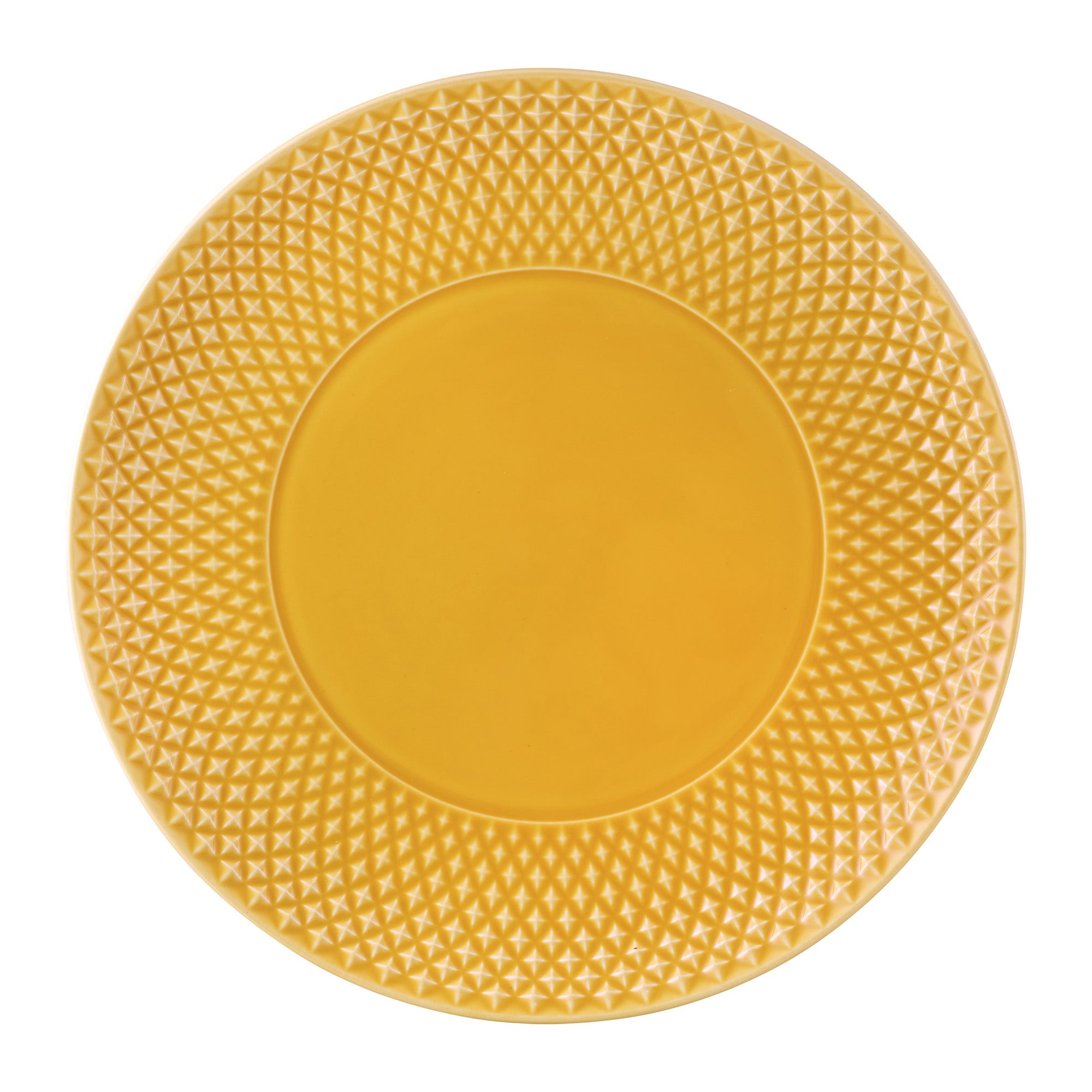 Farfurie de prezentare, galben, 33 cm, Bicos - BORDALLO PINHEIRO