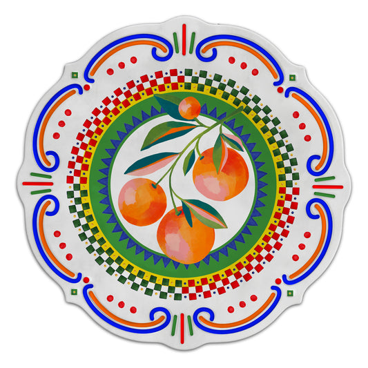 Farfurie pentru cina Oranges, melamina, 28 cm, Dolce Vita - BACI MILANO