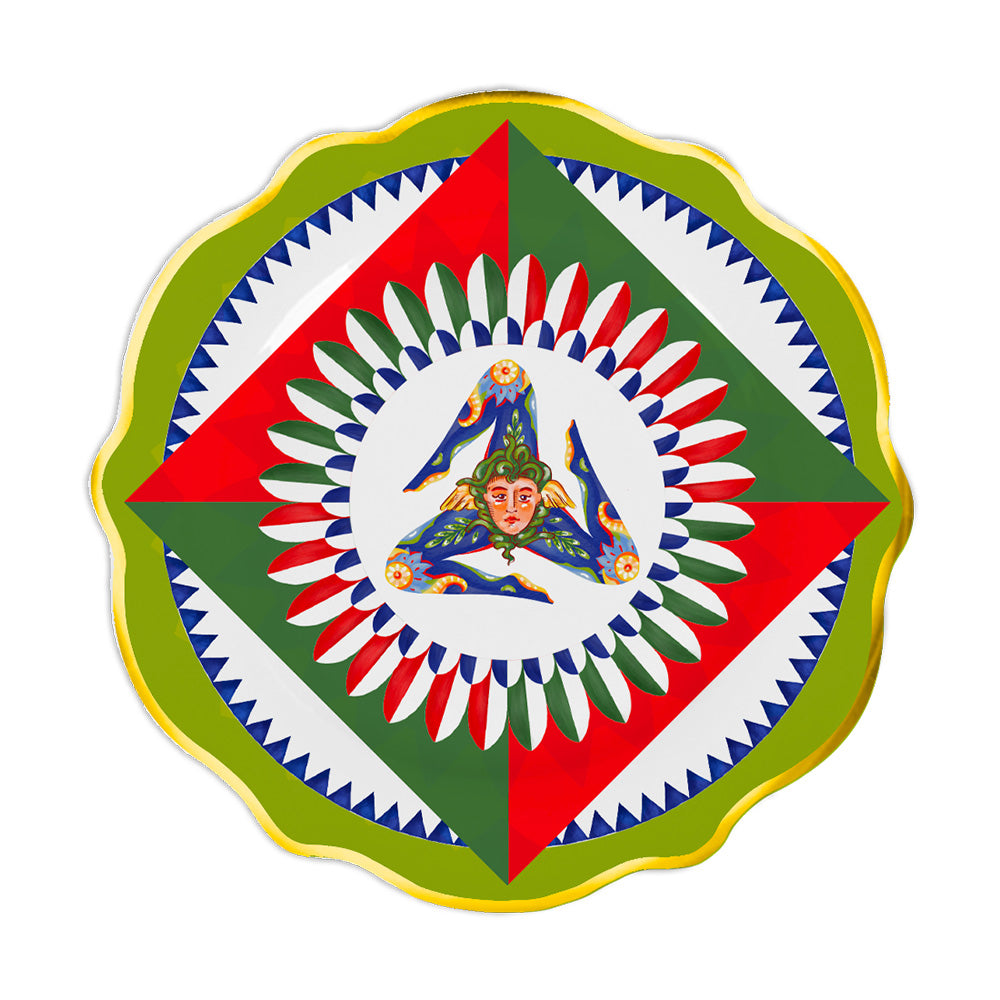 Farfurie pentru desert Trinacria, portelan, 21 cm, Dolce Vita - BACI MILANO