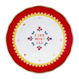 Farfurie pentru supa, portelan, 22 cm, Mamma Mia Xmas Love wins all - BACI MILANO