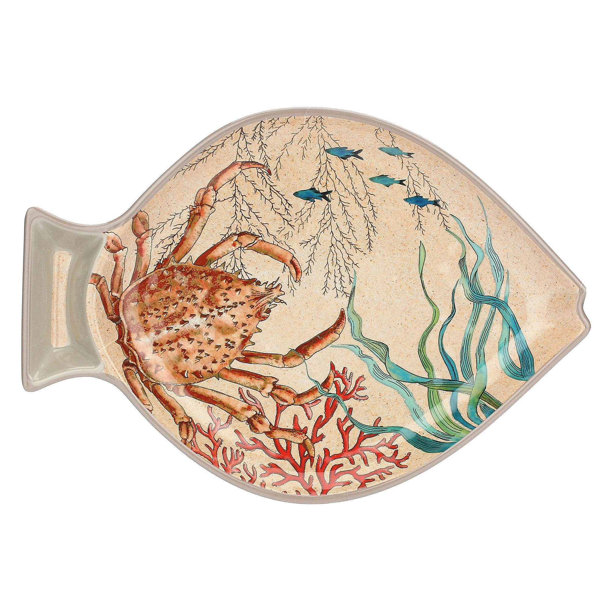 Set 2 farfurii peste, melamina, 33x23 cm, Sea Life - SIMONA'S COLLECTION