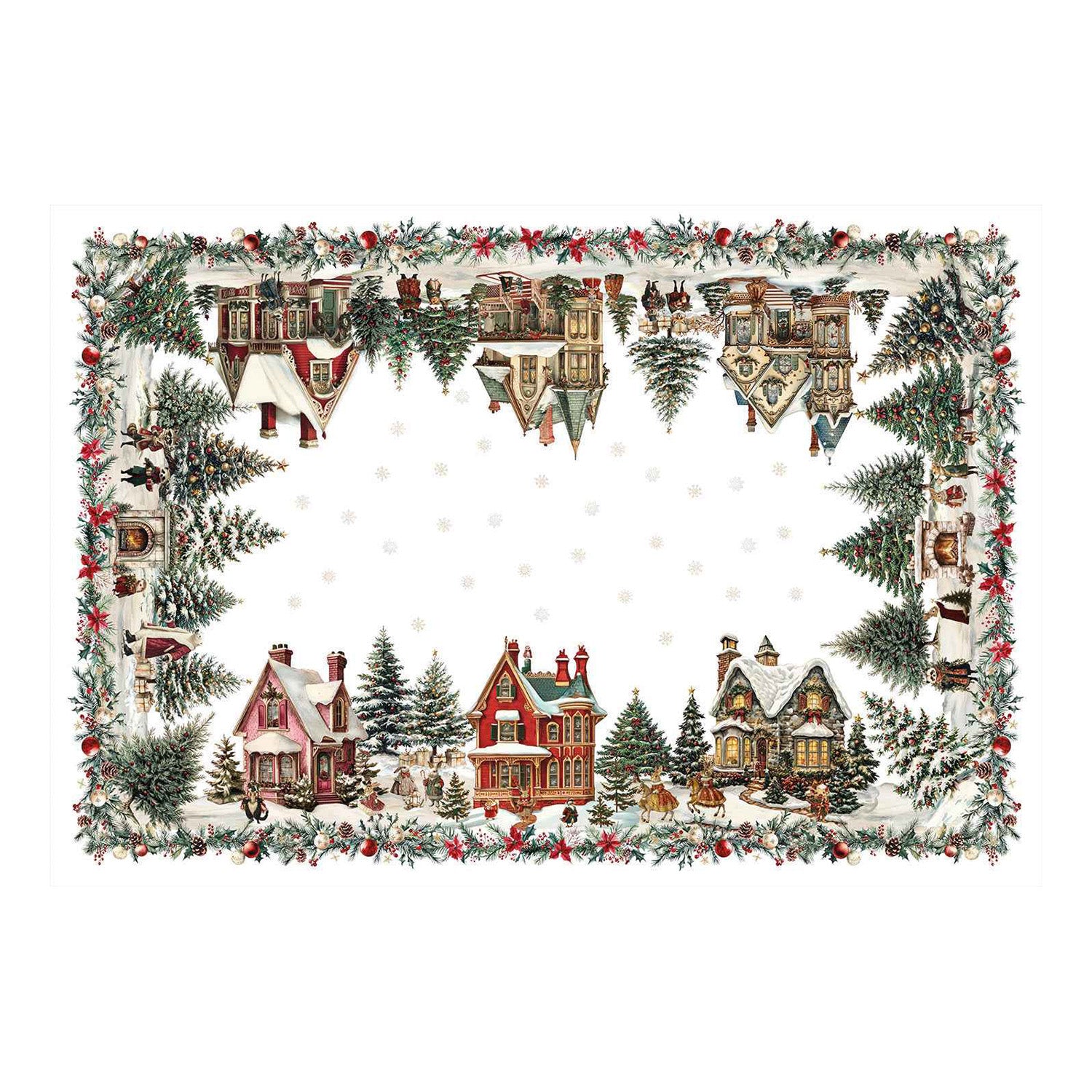Fata de masa 180x270 cm, Xmas Village - NAPKING