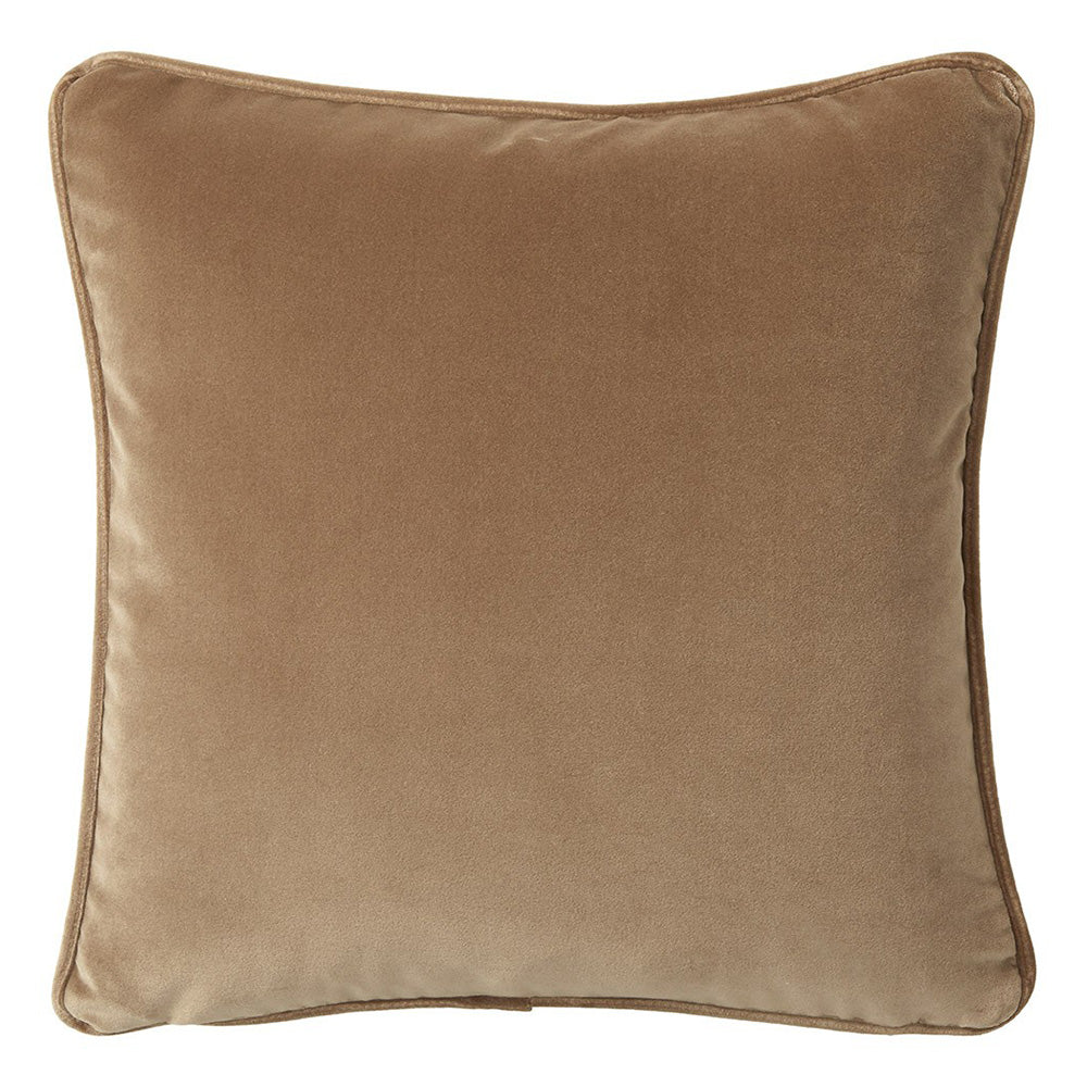 Fata de perna decorativa 65x65 cm, catifea, Divan Noisette - YVES DELORME