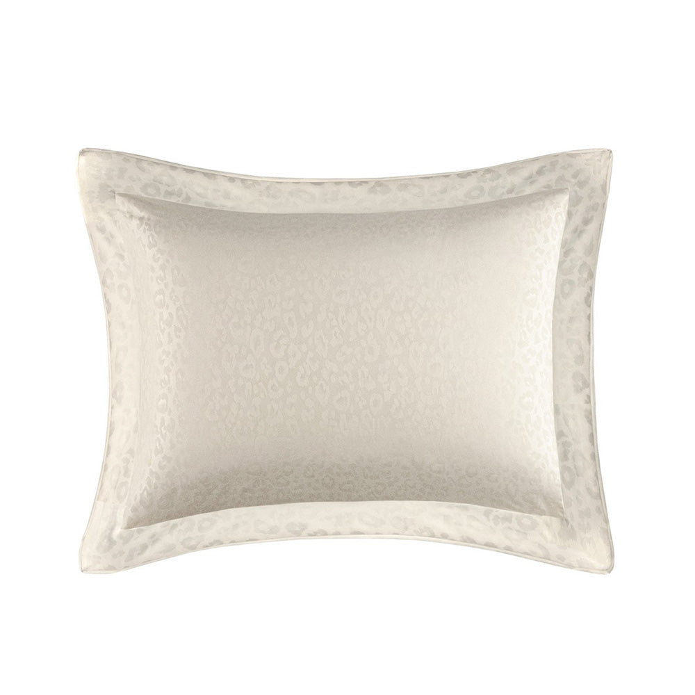 Lenjerie de pat 180x200 cm, satin, 4 piese, Leopard Milk - YVES DELORME