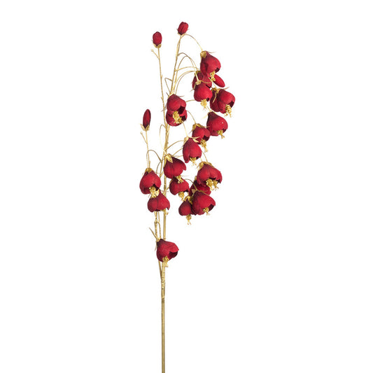 Floare decorativa Abutilon, burgundy, 134 cm - SIMONA'S CHRISTMAS