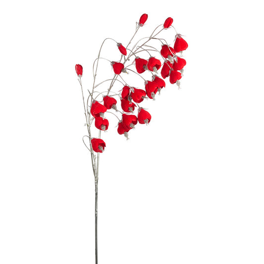 Floare decorativa Abutilon, rosu, 134 cm - SIMONA'S CHRISTMAS