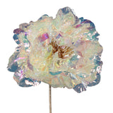 Floare decorativa Bujor, irid/auriu, 36 cm, SIMONA'S CHRISTMAS