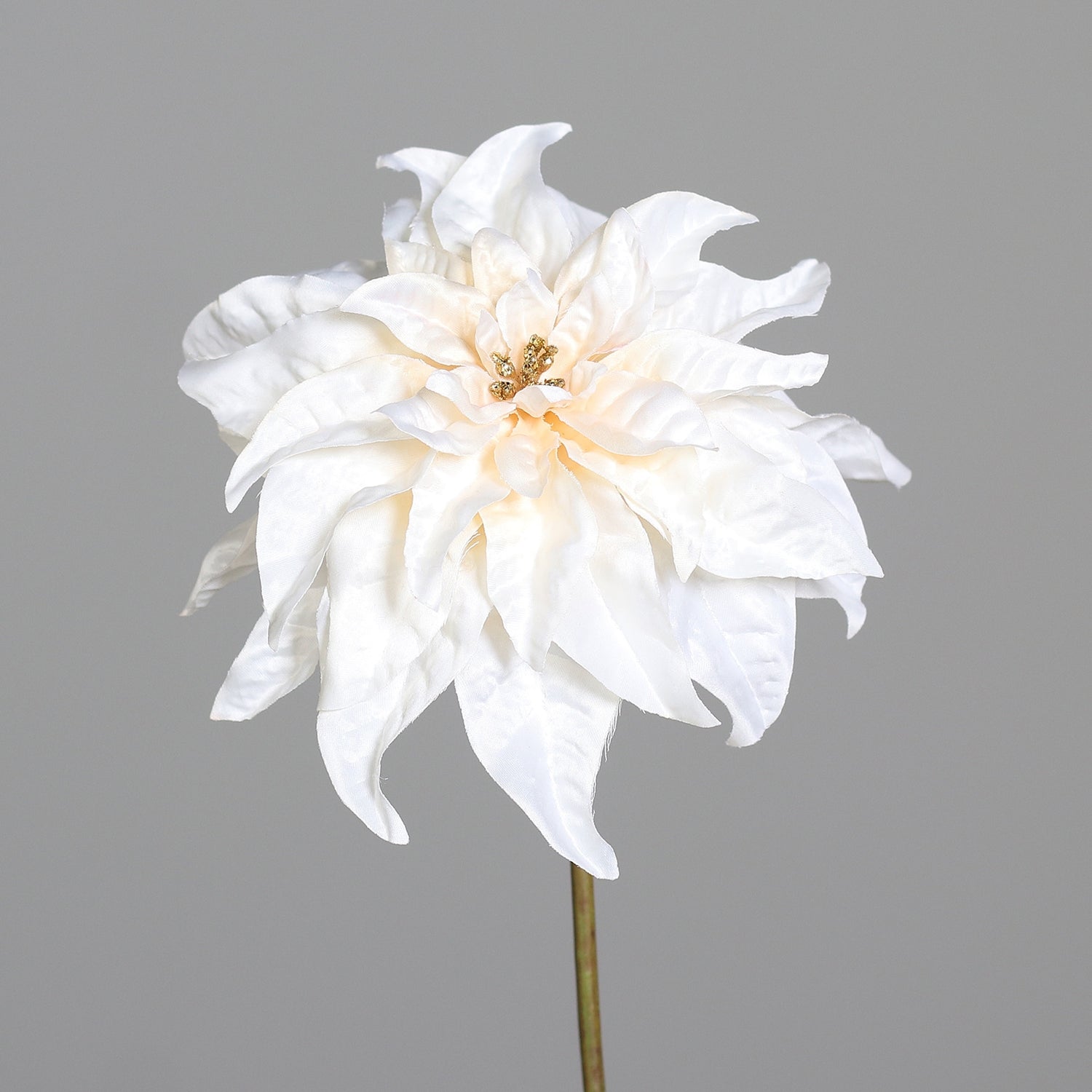 Floare decorativa Craciunita Amita, ivoar, 57 cm - SIMONA'S CHRISTMAS