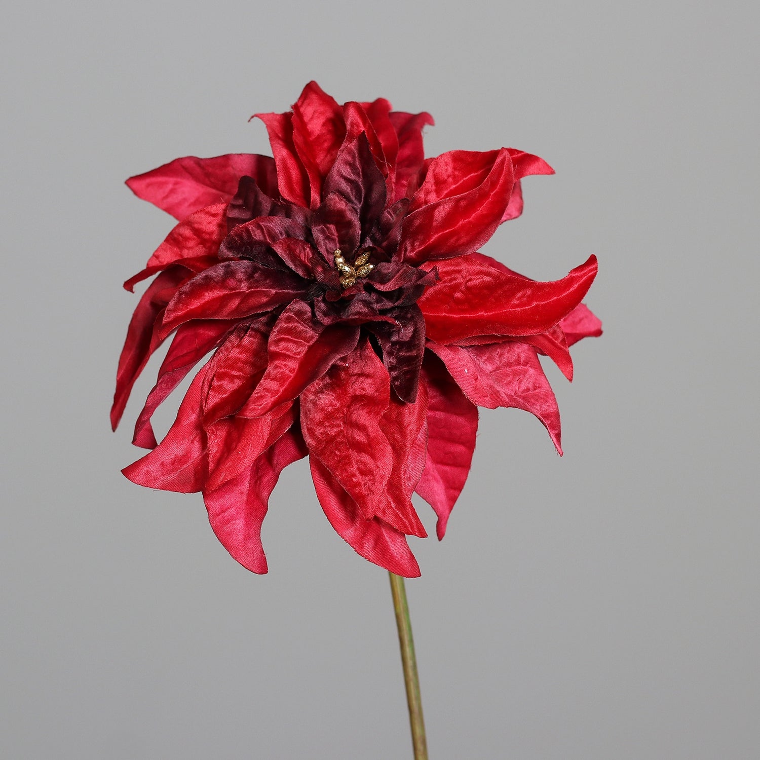 Floare decorativa Craciunita Amita, rosu, 57 cm - SIMONA'S CHRISTMAS