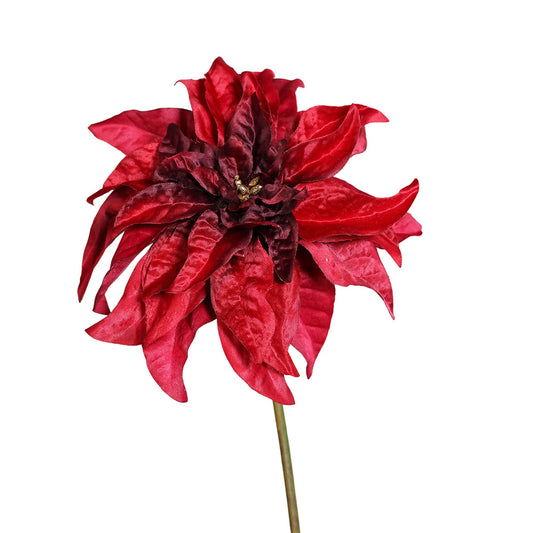 Floare decorativa Craciunita Amita, rosu, 57 cm - SIMONA'S CHRISTMAS