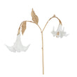 Floare decorativa Datura, alb/auriu, 121 cm - SIMONA'S CHRISTMAS