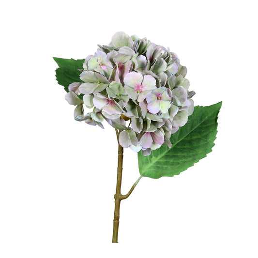 Floare decorativa Hortensia, roz/verde, 52 cm - SIMONA'S COLLECTION