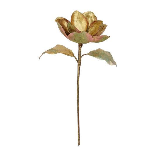 Floare decorativa Magnolia, auriu, 58 cm, Atonietta - SIMONA'S COLLECTION