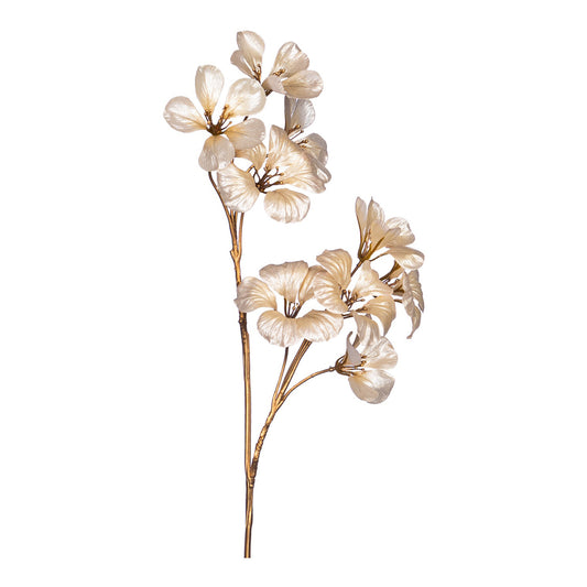 Floare decorativa Nasturti, auriu/crem, 70 cm - SIMONA'S CHRISTMAS