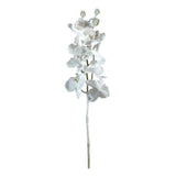 Floare decorativa Orhidee inzapezita, alb, 79 cm - SIMONA'S CHRISTMAS