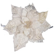 Floare decorativa pentru brad Craciunita, alb, 22 cm - SIMONA'S CHRISTMAS