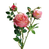 Floare decorativa Trandafir Eden, roz, 60 cm - SIMONA'S COLLECTION