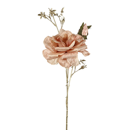 Floare decorativa Trandafir Eleganta, crem, 81 cm - SIMONA'S CHRISTMAS