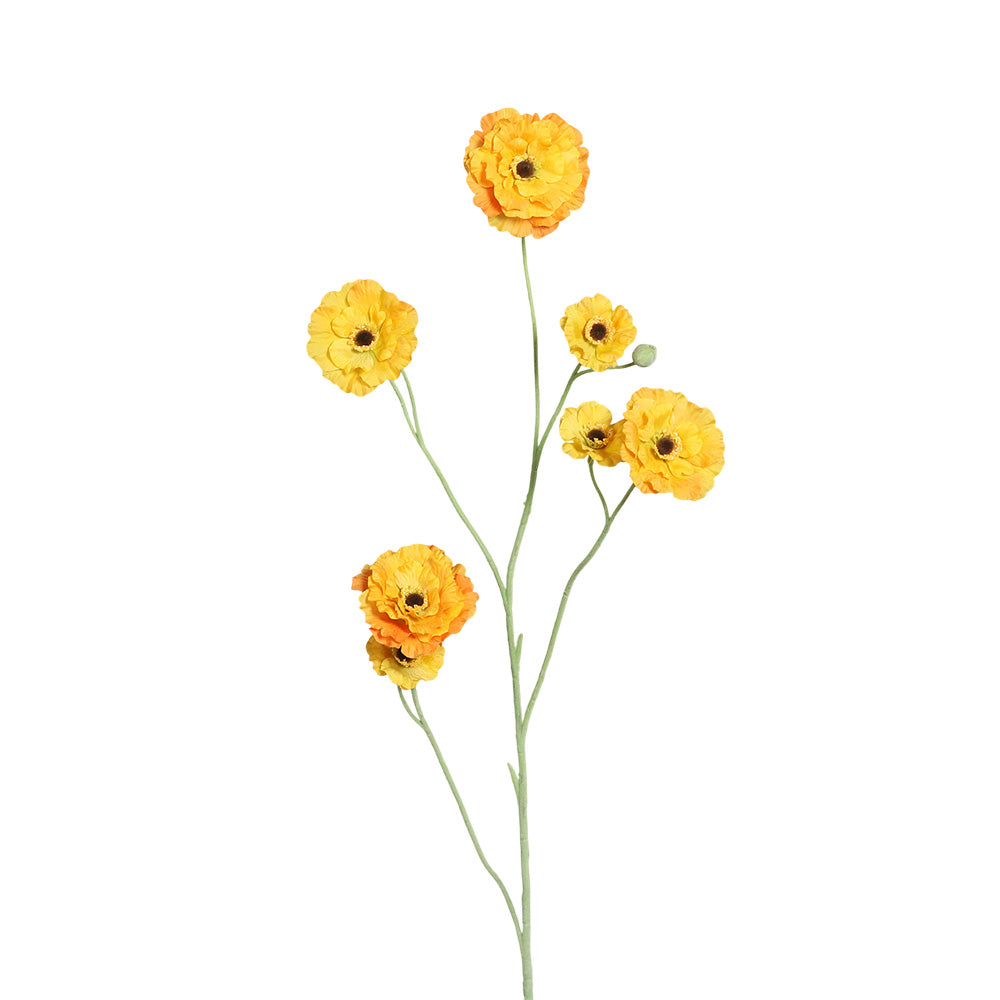 Floare decorativa Zinnia, galben, 105 cm - SIMONA'S COLLECTION