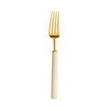 Furculita pentru desert, otel inoxidabil, 18 cm, Ebony Ivory Gold - CUTIPOL