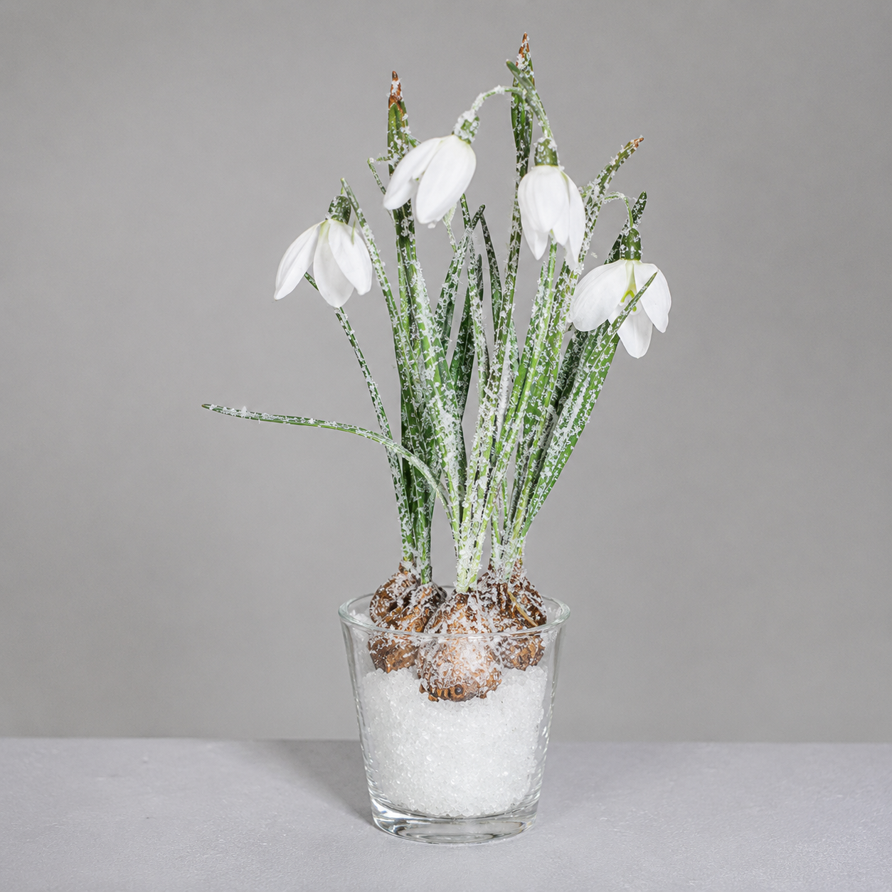 Floare decorativa Ghiocel cu bulbi, alb, 24 cm - SIMONA'S CHRISTMAS