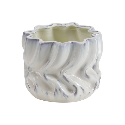 Ghiveci din ceramica, alb, 17 cm, Anomala - SIMONA'S COLLECTION