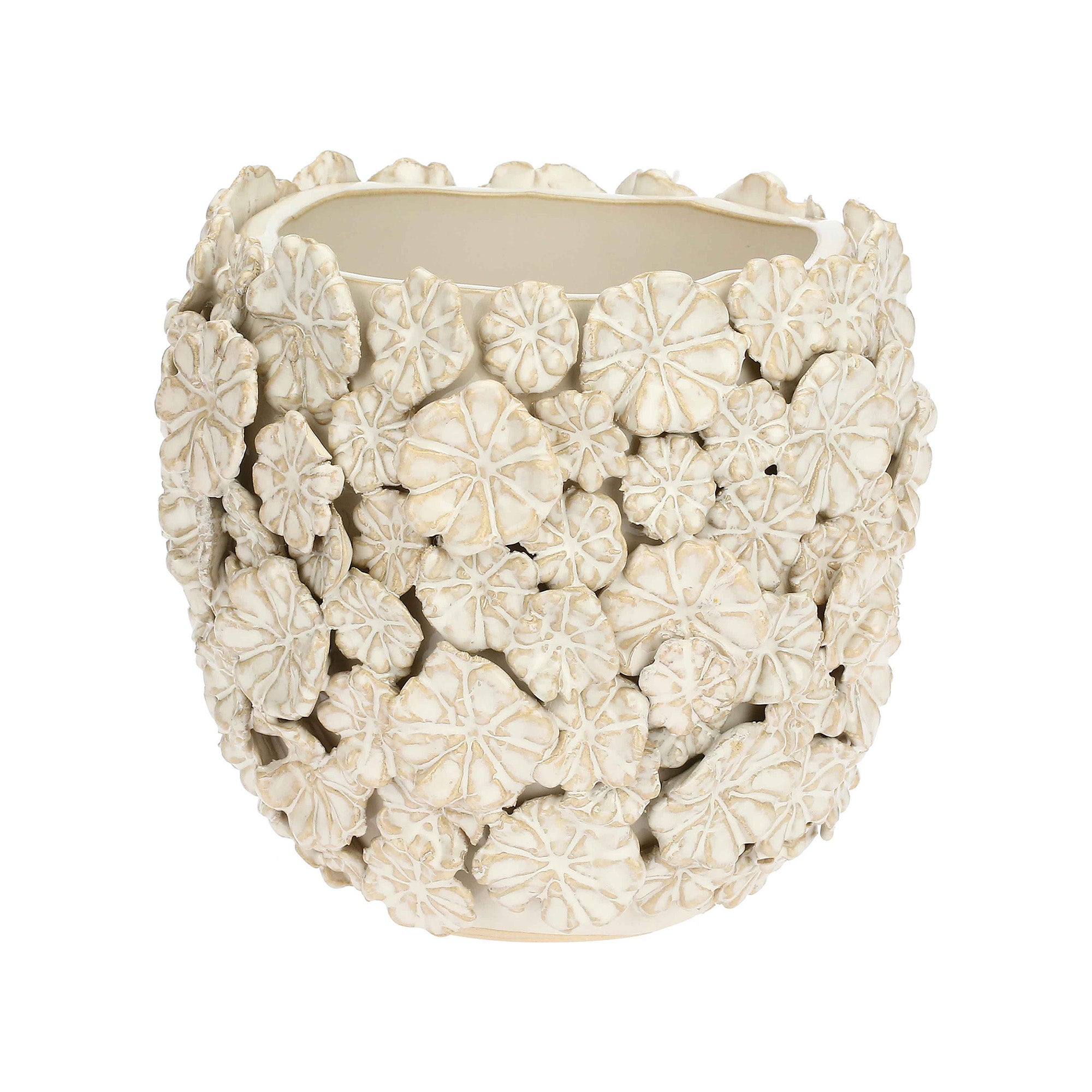 Ghiveci din ceramica, alb, 18 cm, Fiorinfiorello - SIMONA'S COLLECTION
