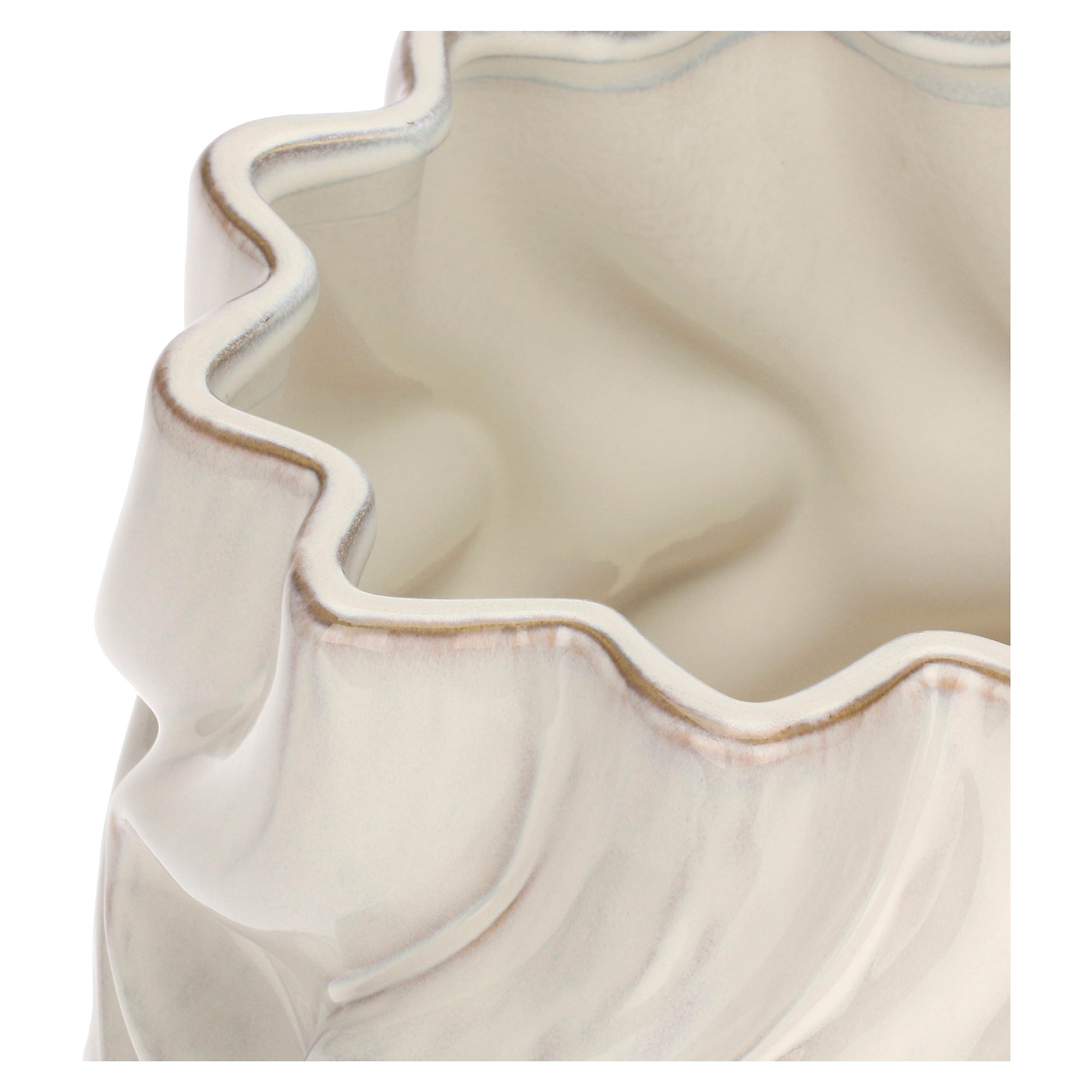 Ghiveci din ceramica, alb, 23 cm, Anomala - SIMONA'S COLLECTION