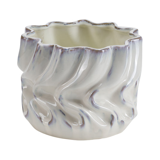 Ghiveci din ceramica, alb, 23 cm, Anomala - SIMONA'S COLLECTION