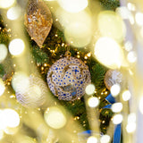 Glob din sticla Vivienne Jewels, auriu-albastru, 10 cm - SIMONA'S Christmas