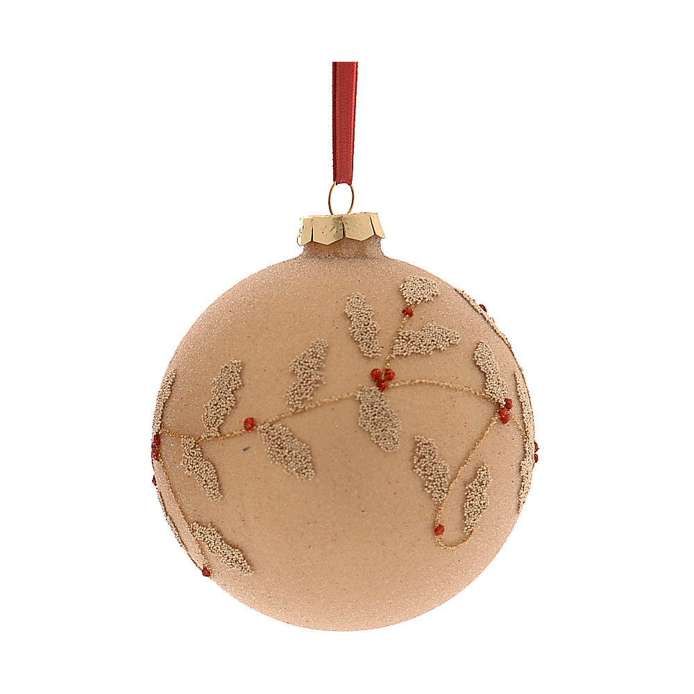 Glob decorativ Achara, auriu/rosu, 10 cm - SIMONA'S CHRISTMAS