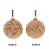Glob decorativ Achara, auriu/rosu, 10 cm - SIMONA'S CHRISTMAS