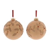 Glob decorativ Achara, auriu/rosu, 10 cm - SIMONA'S CHRISTMAS